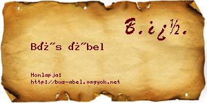 Bús Ábel névjegykártya